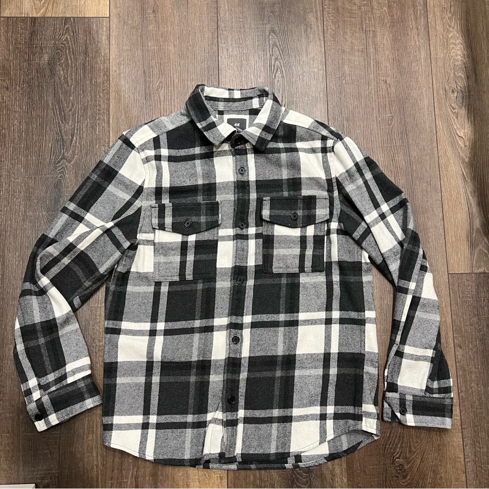 H&M shacket heavy flannel type jacket